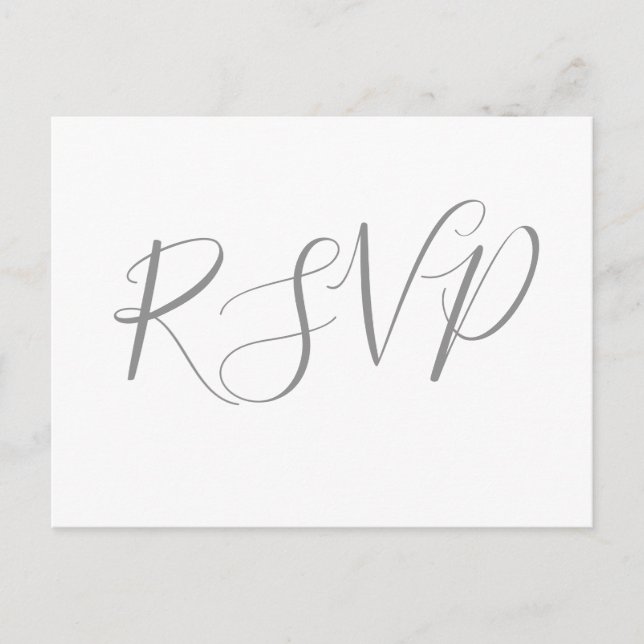 Cartes postales RSVP pour mariage de calligraphie  (Devant)