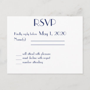 Cartes postales RSVP pour mariage nautique blanc