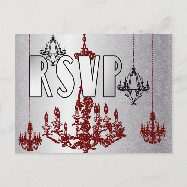Cartes postales RSVP Red, Purple et Silver (Devant)