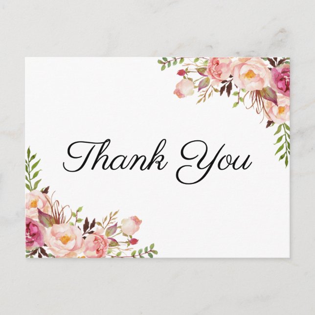Cartes postales Rustique rose Mariage (Devant)