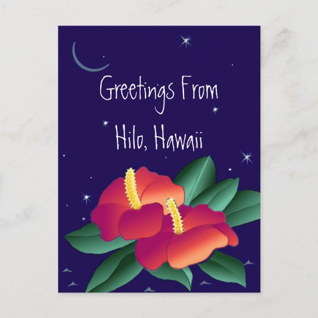 Cartes Postales Salutations De La Nuit Tropicale H (Devant)