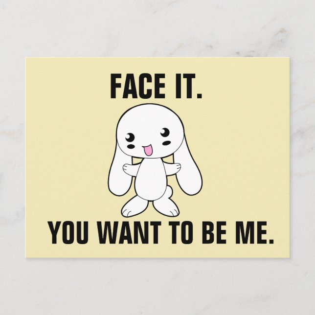 CARTES POSTALES SARCASTIQUES RUDE FUNNY BUNNY (Devant)
