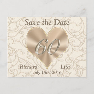 Cartes postales "Sauvez la date" pour le 60e anniv