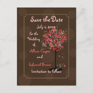 Cartes postales Save the Date fudge au chocolat su