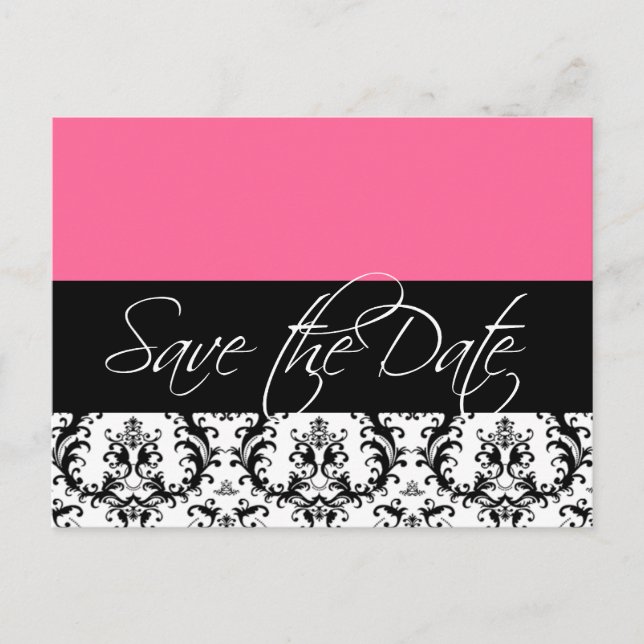 Cartes postales "Save the Date" mariage à motif da (Devant)