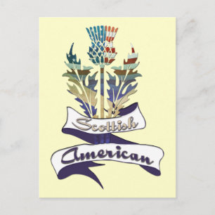 Cartes postales Scottish American Flags