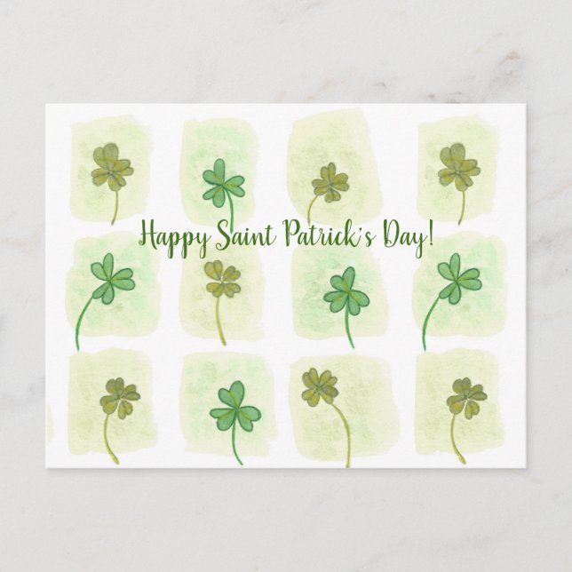 Cartes postales shamrock Clover Patchwork (Devant)