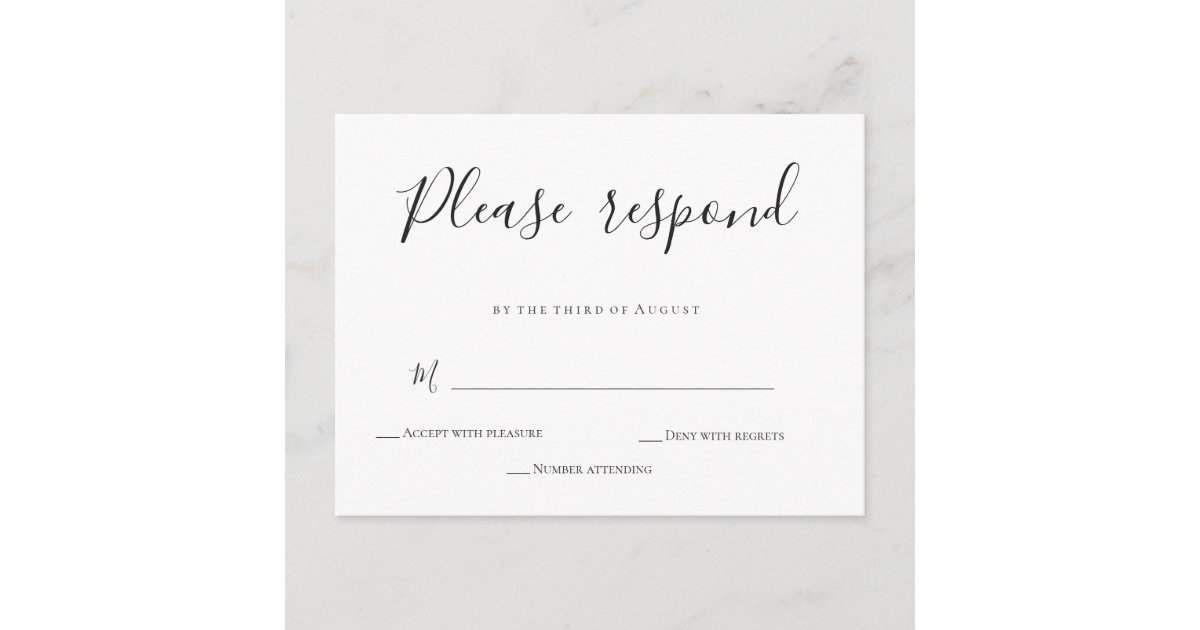 Cartes Postales Simples De Rsvp De Mariage De Zazzle Fr