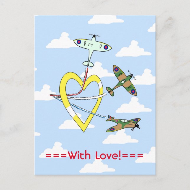 Cartes postales Spitfires Blue Sky Heart (Devant)