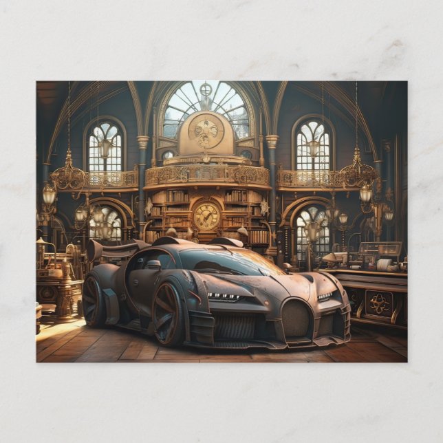 Cartes postales Steampunk Super Car Speedster (Devant)