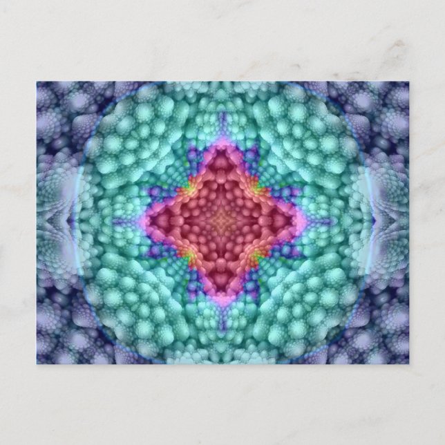 Cartes    postales super bleu Vintage Kaleidoscope (Devant)