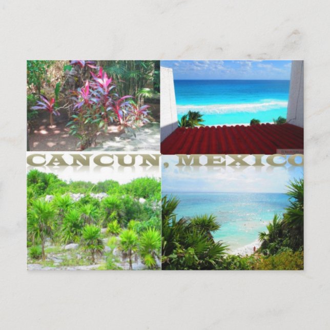 CARTES POSTALES SUR MESURE - COLLAGE CANCUN 11 (Devant)