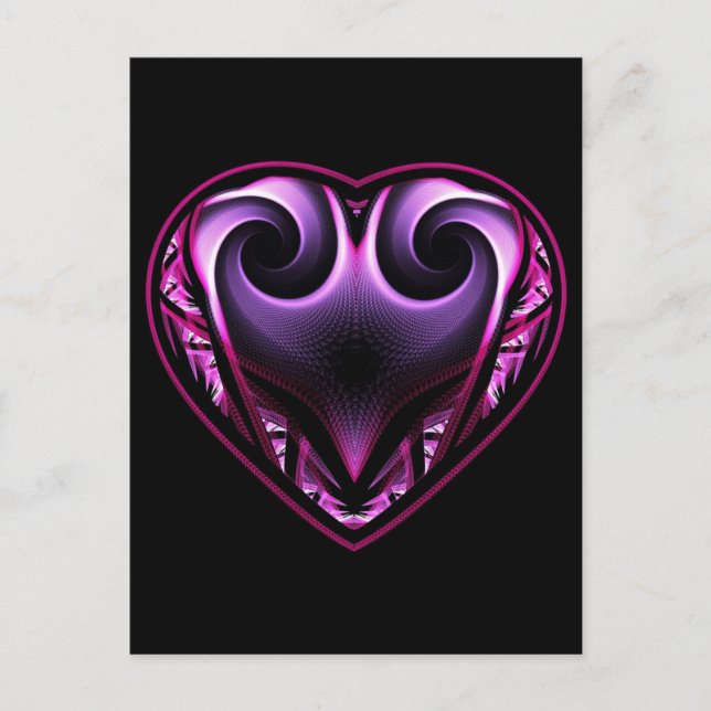 Cartes postales Taurus Heart Fractal (Devant)
