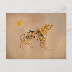 Cartes postales - tigre de carrousel