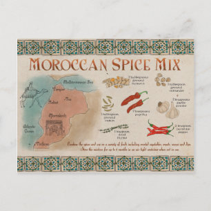 Cartes postales Travel Sketch : Marocain Spice Mix