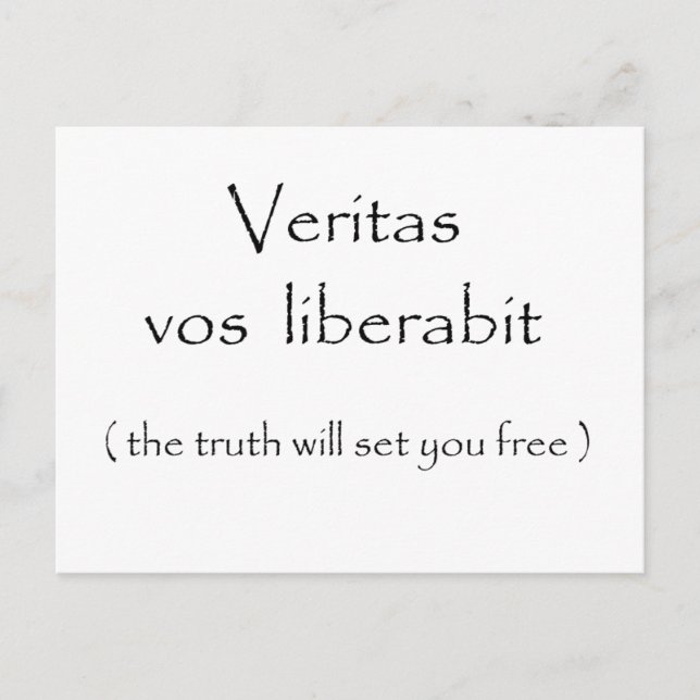 Cartes postales Veritas vos liberabit (Devant)