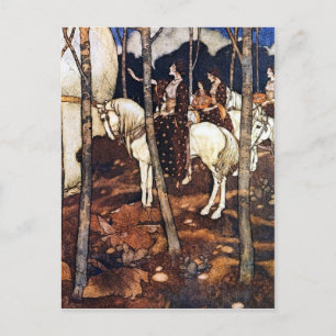 Cartes postales verticales pour chevaux blancs