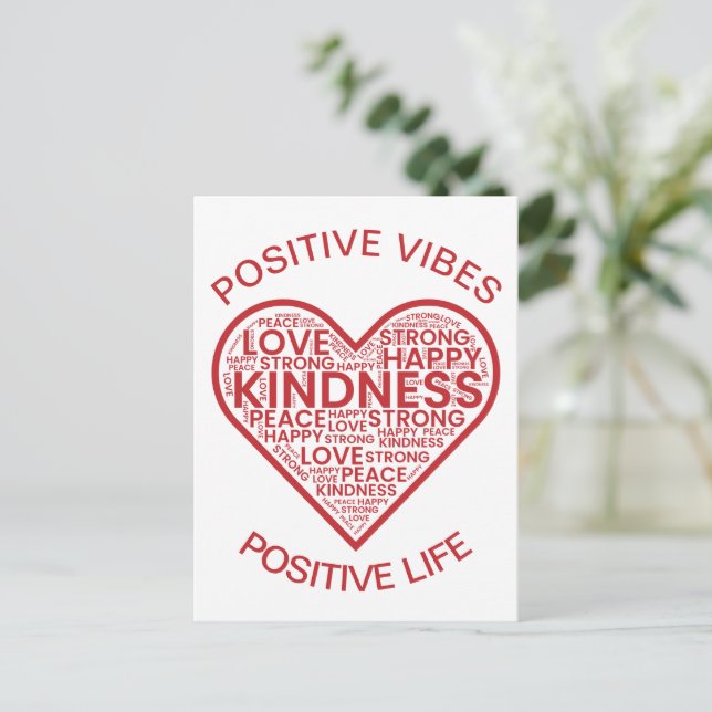 Cartes postales vibrations positives vie positive (Debout devant)