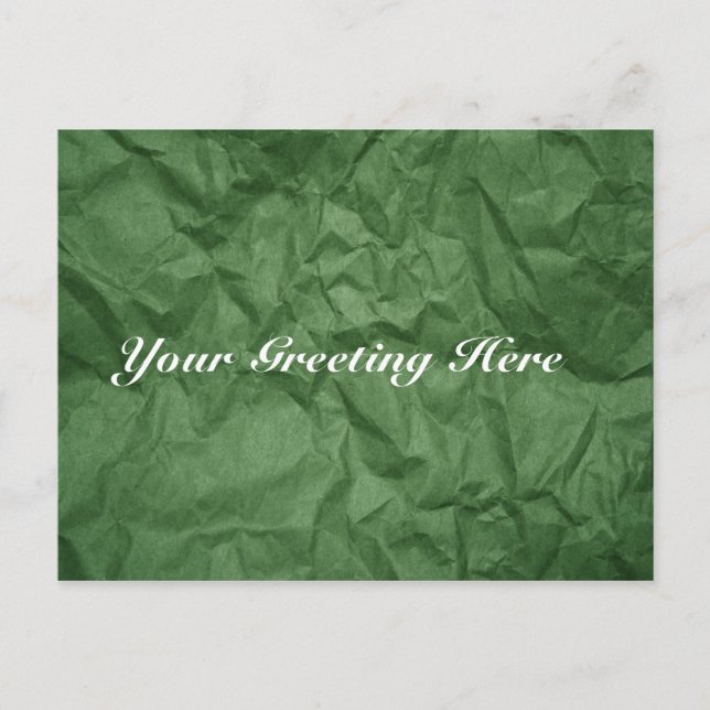 Cartes postales vides écrêtées Texture papier vert (Devant)