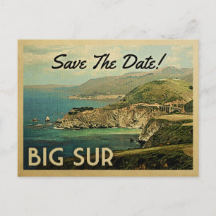 Cartes postales vintage de Big Sur Save The Date