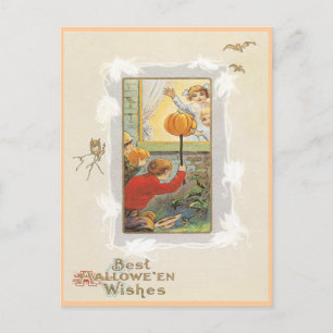 Cartes postales vintage de blagues d'Halloween