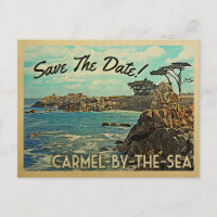 Cartes postales vintage de Carmel-by-the-Sea Save 