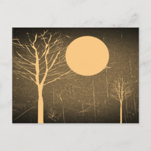 Cartes postales vintage de nuit au clair de lune