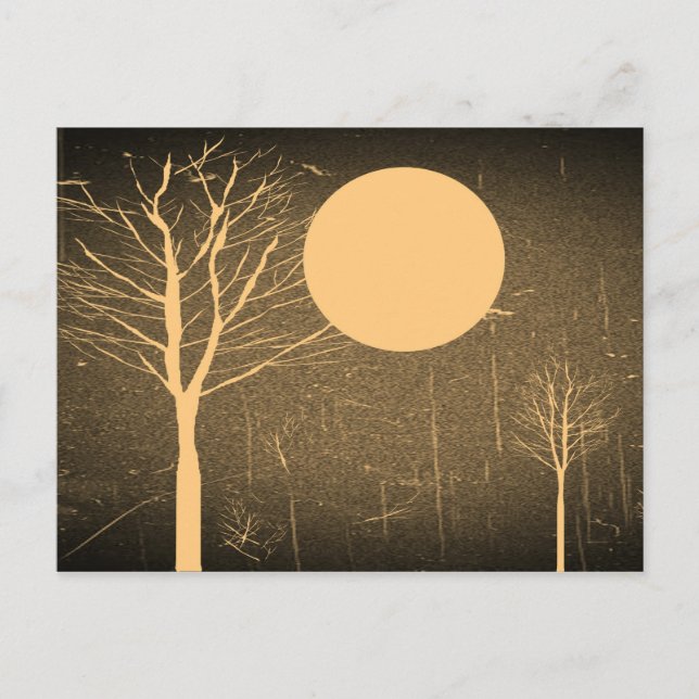 Cartes postales vintage de nuit au clair de lune (Devant)