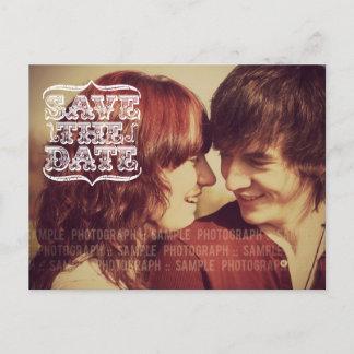 Cartes postales vintage de typographie photo pour