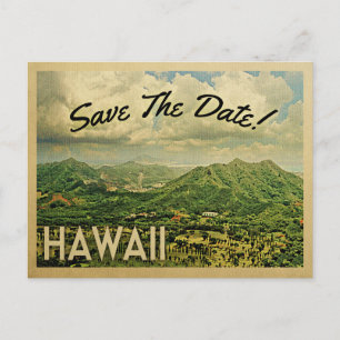 Cartes postales vintage Hawaii Save The Date