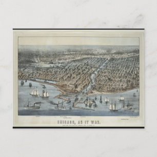 Cartes postales-Vintage Maps-Chicago comme il étai