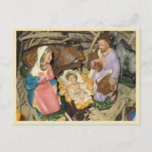Cartes postales Vintage Nativité Manger Scène Noël