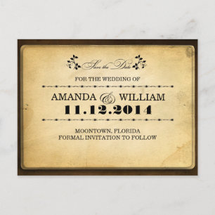 cartes postales vintage pour sauvegarder la date