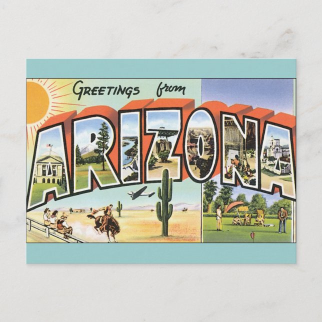 Cartes postales vintages Arizona (Devant)