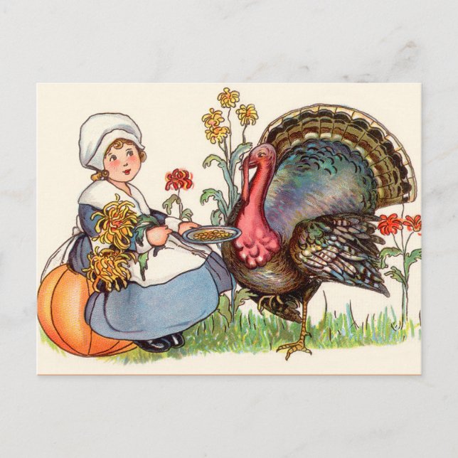 Cartes postales vintages de Thanksgiving Turkey (Devant)