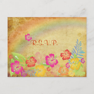 Cartes postales Vintages Luau RSVP, pour 5 invitat