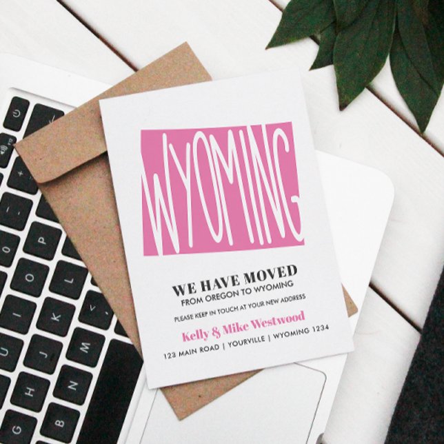 Cartes postales Wyoming Nous avons déménagé Nouvel (Créateur téléchargé)