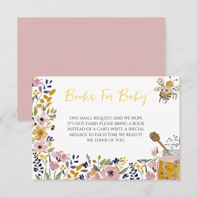 Cartes pour bébé abeille à miel pour douche (Devant / Derrière)