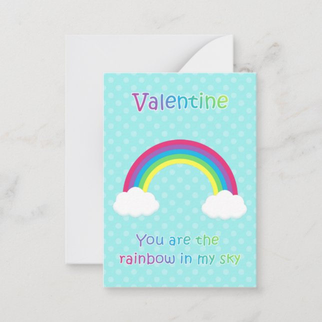 Cartes pour enfants Rainbow Valentine (Devant)