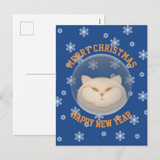 Cartes Pour Fêtes Annuelles С à souhait Joyeux Noël, Bonne année (Devant / Derrière)