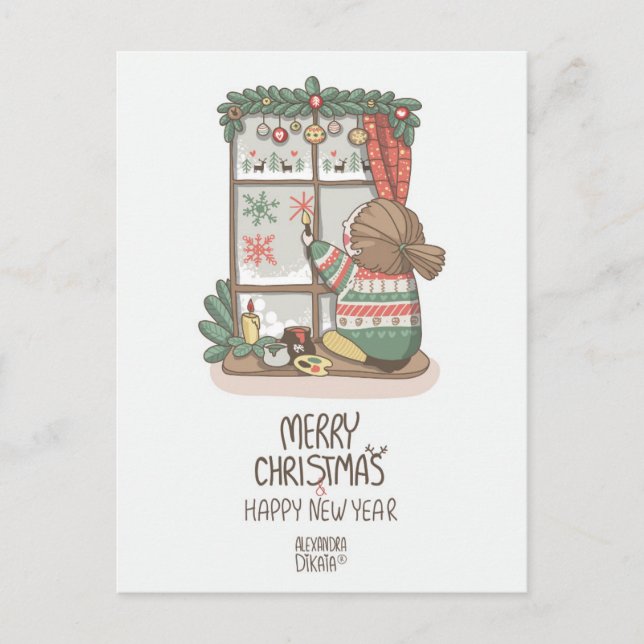 Cartes Pour Fêtes Annuelles С de Noël par Alexandra Dikaia (Devant)