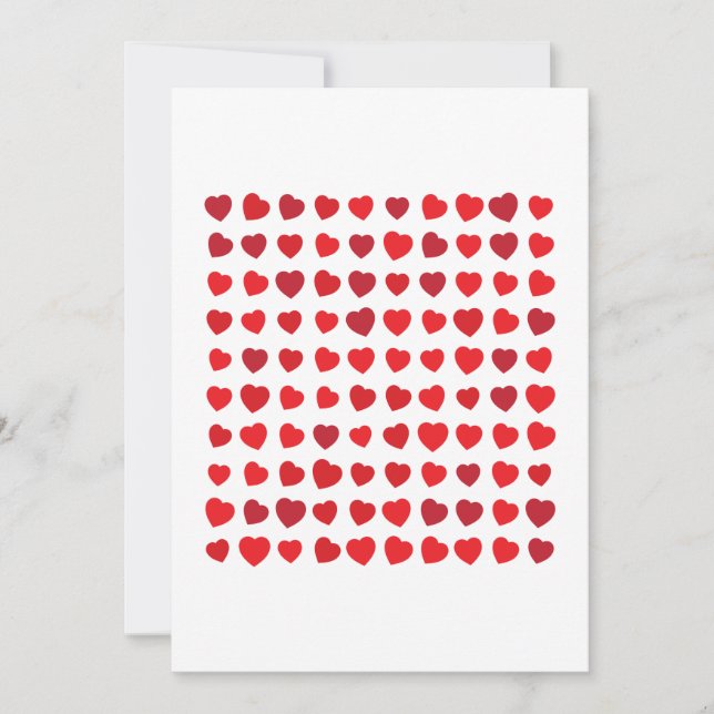 Cartes Pour Fêtes Annuelles 100 cœurs, cent likes (Devant)