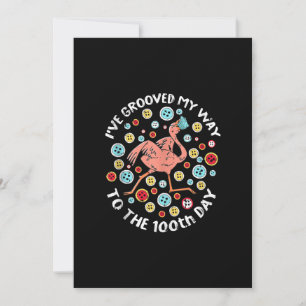 Cartes Pour Fêtes Annuelles 100 Jours De L'École Groove Flamant rose Masque Vi