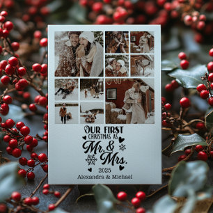 Cartes Pour Fêtes Annuelles 10 Flocons de neige Noël M. et Mme
