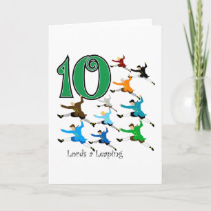 Cartes Pour Fêtes Annuelles 10 seigneurs qui sautent