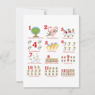 Cartes Pour Fêtes Annuelles 12 douze jours de noël complet