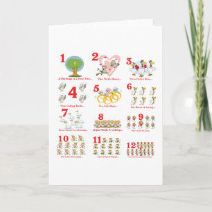 Cartes Pour Fêtes Annuelles 12 douze jours de Noël complets
