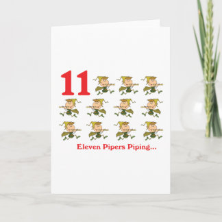 Cartes Pour Fêtes Annuelles 12 jours 11 caniveaux de tuyauterie