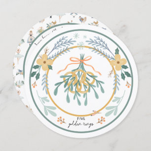 Cartes Pour Fêtes Annuelles 12 Jours de Noël Cinq