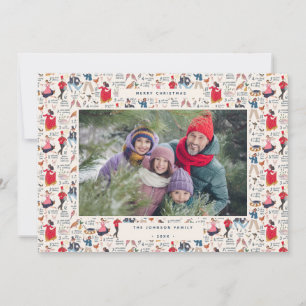 Cartes Pour Fêtes Annuelles 12 Jours de Noël classique photo traditionnelle